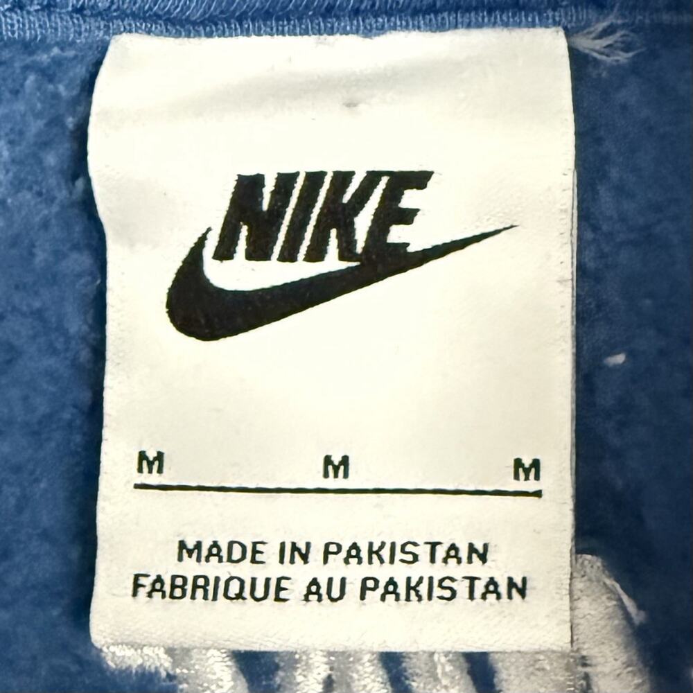 Nike Hoodie Mens Medium Blue Repeat Logo Pullover Sweatshirt Multi Swoosh - Picture 2 of 11